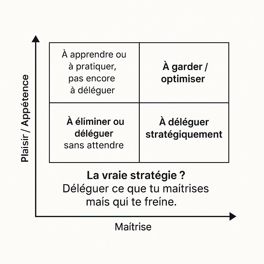 Déléguer ce que tu détestes ? Tout le monde sait le faire.Déléguer ce que tu maîtrises ? Là, ça devient stratégique
