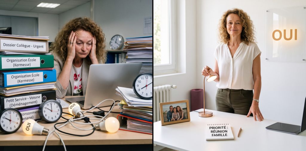savoir dire non au travail, réduire sa charge mentale, gestion des priorités au quotidien